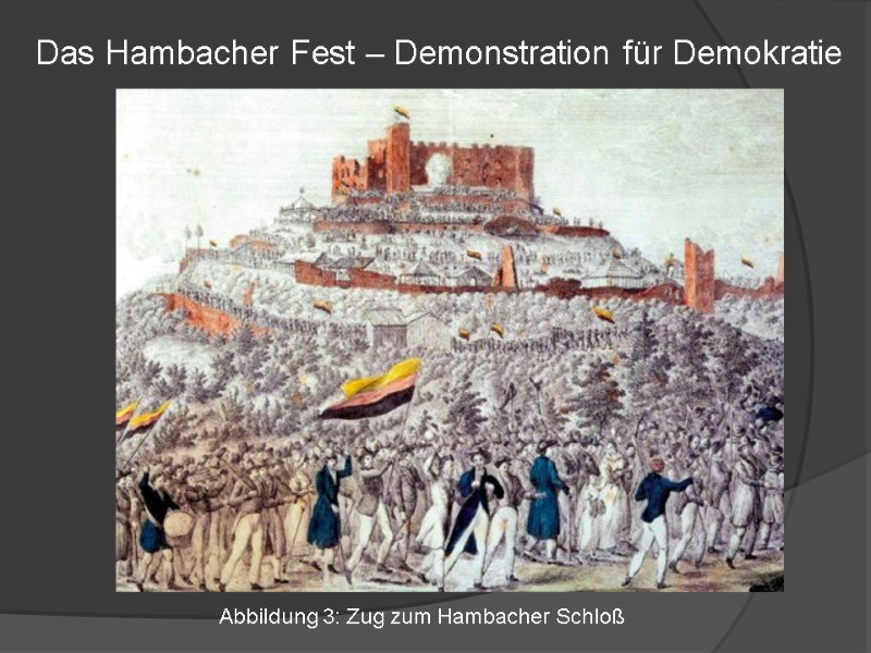 Das Hambacher Fest – Demonstration für Demokratie Abbildung 3: Zug zum Hambacher Schloß